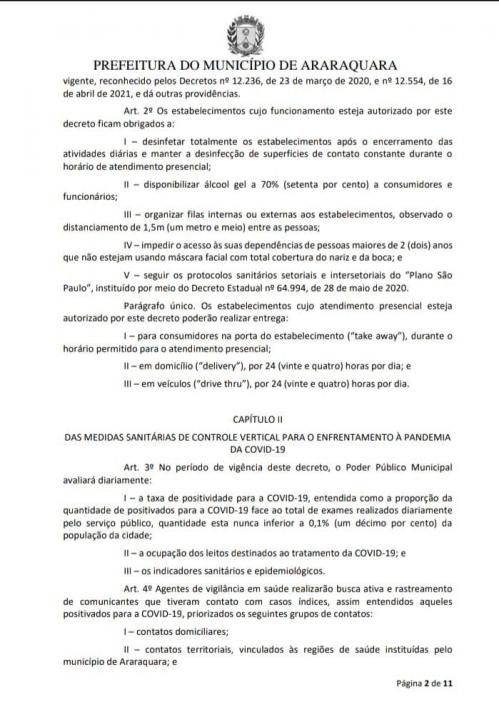 Foto 2 de 11 — Veja o novo decreto que flexibiliza o comércio em Araraquara